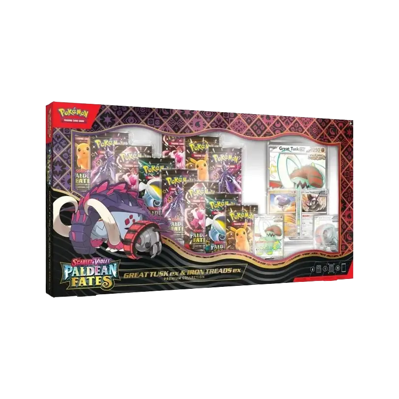 Pokemon TCG SV4.5 Paldean Fates Great Tusk ex & Iron Treads ex Premium Collection Box TCG Shops